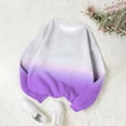 thumbnail image 2 of Annhoo Chandails en Molleton d'Automne pour Femmes Manches Longues Col Rond Pull Chemises Mode Dégradé Blouses, 2 of 4