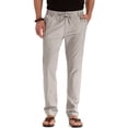 thumbnail image 2 of WEIYLL Mens Pants Casual Elastic Waist Adjustable Drawstring Beige Trousers Size M, 2 of 5
