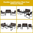 thumbnail image 3 of Gymax Ensemble de Conversation pour Patio 4 Pcs Cour Jardin Extérieur avec Table à Café, 3 of 10