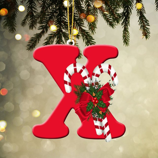 Vaidha 26 Letters Christmas Tree Decoration Pendant Christmas Tree Ornaments Personalized DIY Christmas Ornaments Christmas Decoration Xmas Tree Hanging Decor