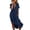 Navy# summer dresses for women, variant on Oksale Summer Dresses for Women Casual Loose Curved Hem Linen Cotton Dress with Pockets Trendy Lapel V Neck Beachy Midi Dresses Dark Gray S