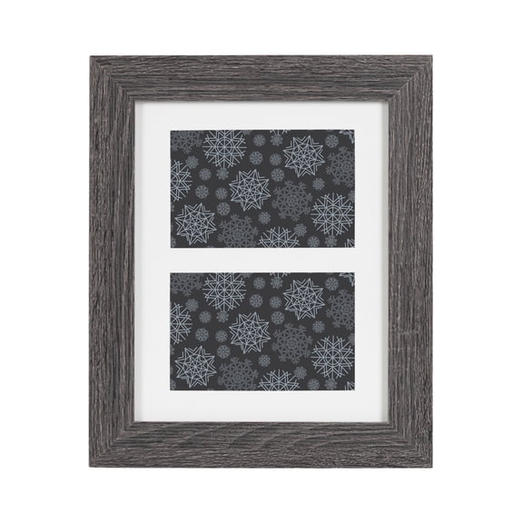 DesignOvation Tinta 2 Opening 4x6 Grey Picture Frame