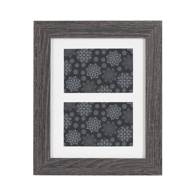 DesignOvation Tinta 2 Opening 4x6 Grey Picture Frame