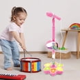 thumbnail image 3 of Adjustable Kids Karaoke Machine with Flashing Stage Lights and Singing Microphone for Educational Musical Entertainment, 3 of 5