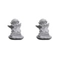 thumbnail image 1 of Baohd Gracieuse Résine Fille Ange Figurine Statue Décoratif Bureau Accent Écriture Pensée 2Set, 1 of 6