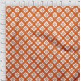 thumbnail image 3 of oneOone Polyester Lycra Orange Fabric Geometric Bandhani Sewing Material Print Fabric By The Yard 56 Inch Wide, 3 of 4