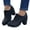 Dark Gray, variant on LOVZFMLL Women's Chunky Heel Platform Lace Up Vintage Oxfords Shoes Casual Round Toe Dress Shoes for Work Office Business Travel Brown 7