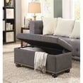 thumbnail image 3 of Convenience Concepts Designs4Comfort Ottomane de Rangement 7th Avenue en Tissu Gris, 3 of 5