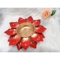 thumbnail image 2 of Small Lotus Urli Style Bowl in Red, 2 of 3