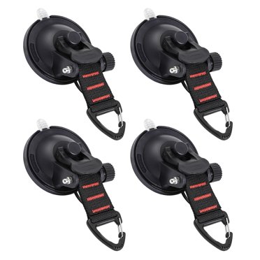 Suction Cups Hooks Heavy Duty 4 Pieces Outdoor RV Camping Upgraded Car Tie Down Suction Cup,Camping Tarp Accessory Strong Power