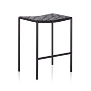 Soho Mid-century Modern Leather Weave Bar Stool (26-inch/ 30-inch)