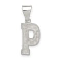 thumbnail image 1 of 925 Sterling Silver Dainty Letter P Initial Name Monogram Necklace Charm Pendant, 1 of 6
