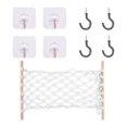 thumbnail image 3 of Hanging Fruit Baskets for Kitchen Home Kitchen Fruit Hanging Basket Cotton Rope Hand-Woven Storage Basket Fruit Basket for Kitchen Counter Hanging Fruit Basket for Kitchen, 3 of 8