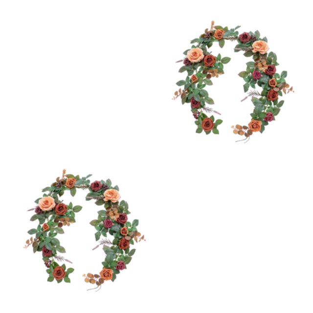 Wweixi Add Touch Of Beauty With Artificial Rose For Any Occasion Backdrop Arch Flowers Cloth Artificial Flowers Low Maintenance brown 2Set