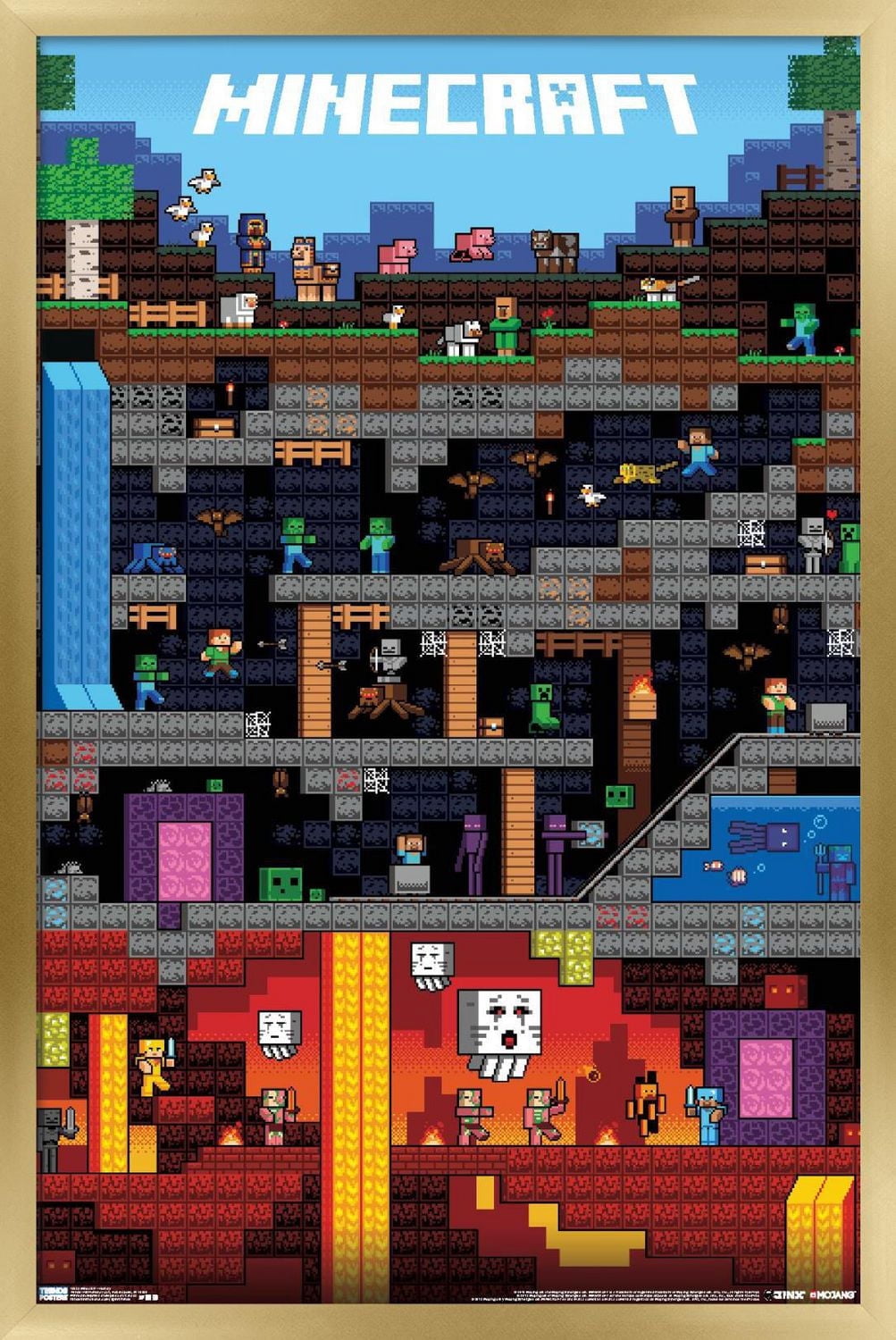 Minecraft - Worldly Wall Poster, 22.375" x 34"
