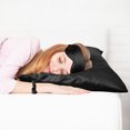 thumbnail image 3 of PiccoCasa Set of 2 Standard Satin Pillowcase Durable&Soft Enveloped Black, 3 of 7