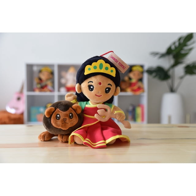 MODI TOYS Durga Devi - Small 6 inch Plush with Mantras.