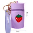 thumbnail image 2 of Pochette Porte-Clés Portable Décor de Dessin Animé Sac de Rangement avec Fermeture Éclair Sangle de Poignet Mini Sac Cosmétique Sac de Rangement en Silicone Porte-Clés Pochette Cosmétique, 2 of 8