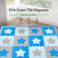 thumbnail image 2 of GFDYREE Playmat Set 16-Piece Stars, Blue/Grey, 2 of 6