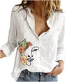 thumbnail image 2 of Cardigan pour Femmes Femmes Imprimé Coton Manches Longues Camisole Carrière Bloues Cardigans Hauts en Liquidation, 2 of 6