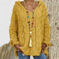 thumbnail image 2 of Pull Femmes Mode en Vrac Grande Taille Capuche de Couleur Unie Manches Longues Pull Tops, 2 of 8