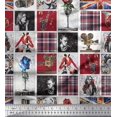 thumbnail image 1 of Soimoi Poly Georgette Fabric Check,Women & Camera Patchwork Printed Fabric 1 Yard 52 Inch Wide, 1 of 3