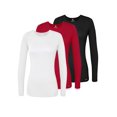 thumbnail image 1 of Adar Underscrubs for Women Multi Color 3 Pack - Long Sleeve Underscrub Comfort Tee, 1 of 7