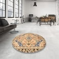 thumbnail image 3 of Ahgly Company Tapis d'Intérieur Carrés Abstraits Jaunes Abstraits pour Aire, 5 Pieds Carré, 3 of 6