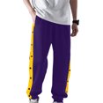 thumbnail image 1 of Faithtur Men's Tear Away Pants, Loose Fit Basketball Pants High Split Snap Button Sweatpants, 1 of 9