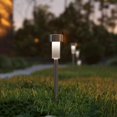 thumbnail image 2 of Flash Furniture Hartford 12 Pack LED Solar Lights - All-Weather Stainless Steel Outdoor Solar Powered Lights - Landscape Lighting for Pathway Garden & Yard, 2 of 5