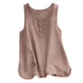thumbnail image 1 of WEIYLL Tshirt for Women Crew Neck Sleeveless Button Up Pink Tee Sizes XL, 1 of 4