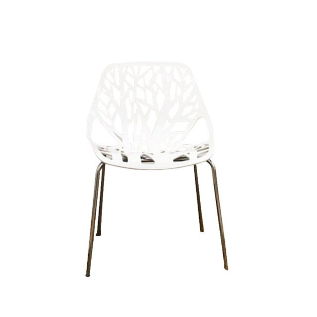Chaise de Salle à Manger d'Accent en Blanc (Ensemble de 2)