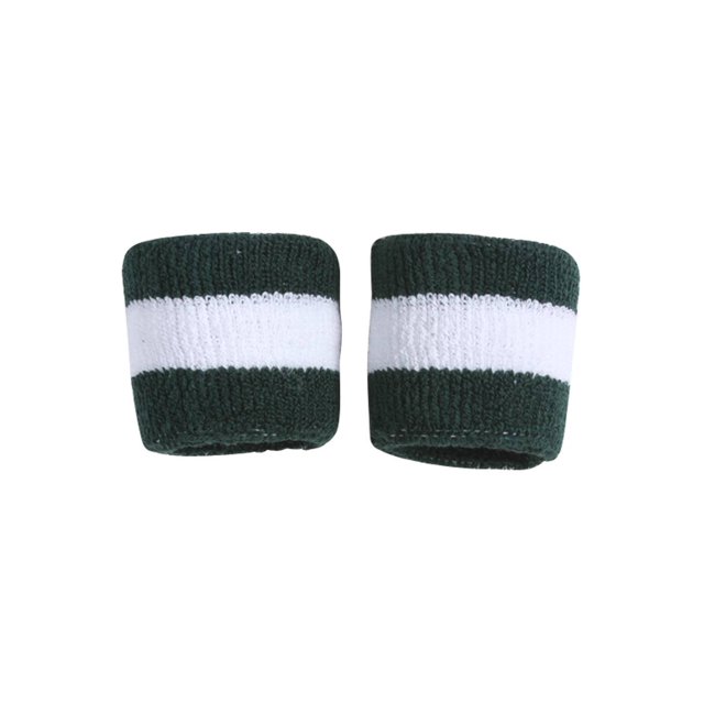2 Paires ( 4 Pcs ) Bracelets en Tissu 100 % Éponge, Blanc Forêt