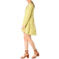 thumbnail image 4 of INSPIRE CHIC Robe Décontractée pour Femme à Fleurs, Col en V, Taille Cintrée, Manches Longues, 4 of 6
