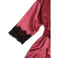 thumbnail image 3 of Faithtur Femmes 4 Pièce Pyjama Set V Cou Cami Tops Dentelle Garniture Shorts Robe Ceinturée Dentelle String Vêtements de Nuit Ensembles, 3 of 9
