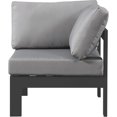 thumbnail image 4 of Meridian Furniture Nizuc Fauteuil d'Angle de Patio Extérieur Gris, 4 of 8