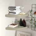 thumbnail image 1 of vidaXL Floating Corner Shelves 2 pcs Oak 35x35x3.8 cm MDF, 1 of 5