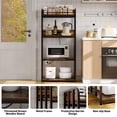 thumbnail image 1 of AKDSteel 4-Tier Bakers Rack, Heavy Duty Freestanding Storage Shelf With Microwave Stand And Protective Barrier, 1 of 7