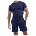 thumbnail image 1 of Men’s Summer 2-Piece Beach Short Sleeve Shirts & Shorts Pants Sets, 1 of 8
