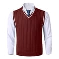 thumbnail image 1 of SHIXIAOO Male Knitted Vest Vest V Neck Sleeveless Padded Sweater Vest Open Cardigan plus Man Sweater for Men Sweaters for Men Cardigan Open Front with Hood Cropped Cardigan Sweaters for Men Sweaters, 1 of 8