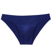 Ketyyh-chn99 Men's Thong Underwear Low Rise Stretch Thong Underwear Men's Pure Color Ice Silk Seamles Underwear Fashionable Underwear for 3XL,Dark Blue