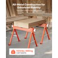 thumbnail image 3 of VEVOR Saw Horses 2 Pack Work Bench Heavy Duty 1323 lbs Capacity for Woodworking, 3 of 9
