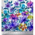 thumbnail image 3 of oneOone Georgette Viscose Fabric Leaves & Flower Panel Print Fabric BTY 42 Inch Wide, 3 of 3