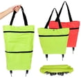 thumbnail image 2 of Heavy Duty Stair Climber Cart with Foldable Chair Adjustable Elastic Rope Bigger Waterproof Shopping Bag  Colorful Ripples, 2 of 7