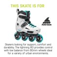 thumbnail image 3 of Rollerblade Lightning Patin Urbain pour Femmes, Blanc et Aqua, 3 of 5