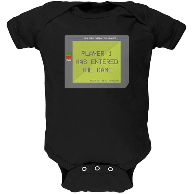 Halloween Player 1 One Costume New Born Gamer Funny Soft Baby One Piece
