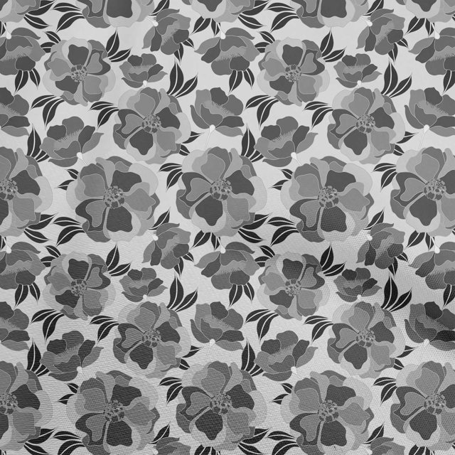 oneOone Cotton Cambric Gray Fabric Floral Retro Sewing Craft Projects Fabric Prints By Yard 42 Inch Wide