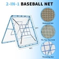 thumbnail image 2 of Filet de Rebond Réglable à 9 Zones pour Baseball et Softball 5 X 4 Pi, Entraîneur de Lancer, Frappe et Mise en Champ à 12 Angles, Filet d'Entraînement Multisport Portable pour l'Entraînement d'Équipe dans la Cour Arrière, Rouge, 2 of 6