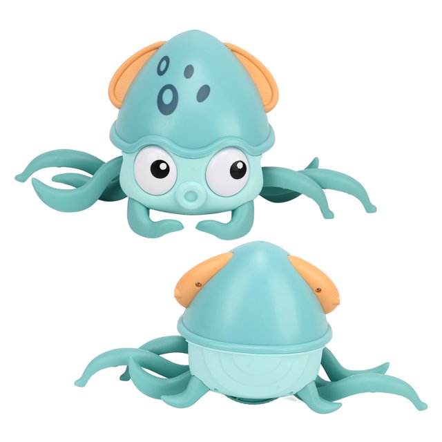 Crawling Octopus Toy, Remote App Controlled Vehicles Parts Green Rechargeable Light Automatical Music Obstacle Avoidance Crawling Dancing Octopus For Girls Newborn Boys