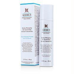 Kiehl's Hydro-plumping Re-texturizing Serum Concentrate in a 50ml (1.7oz) bottle, displayed with its branded packaging. This facial serum is designed for hydration, re-texturizing, and improving skin texture, ideal for skincare routines.